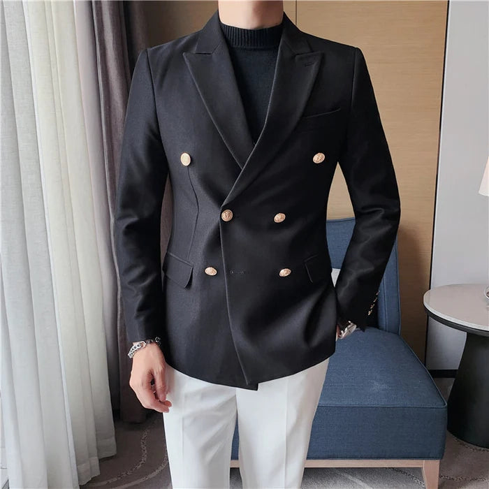 Blazer Masculino de Abotoamento Duplo Ellegance F016