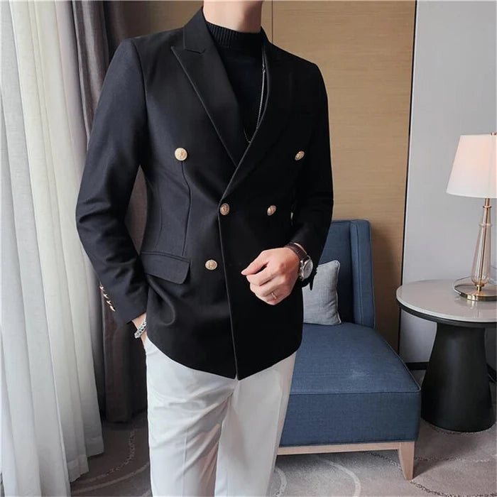 Blazer Masculino de Abotoamento Duplo Ellegance F016
