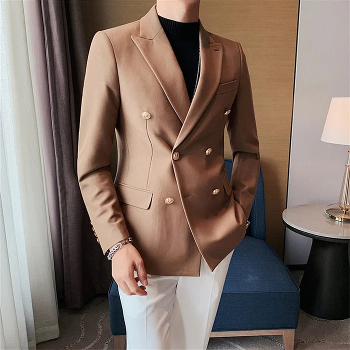 Blazer Masculino de Abotoamento Duplo Ellegance F016