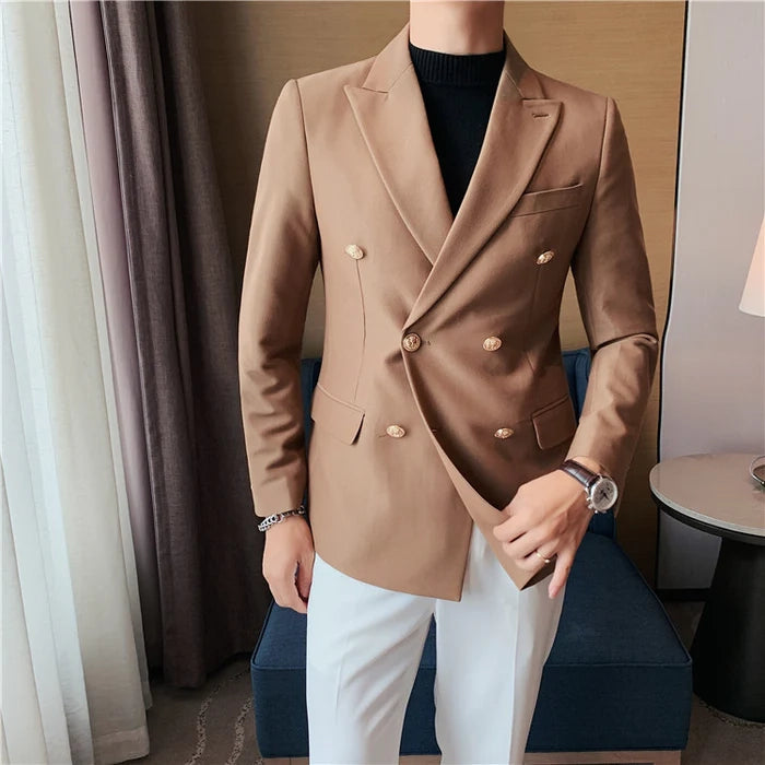 Blazer Masculino de Abotoamento Duplo Ellegance F016