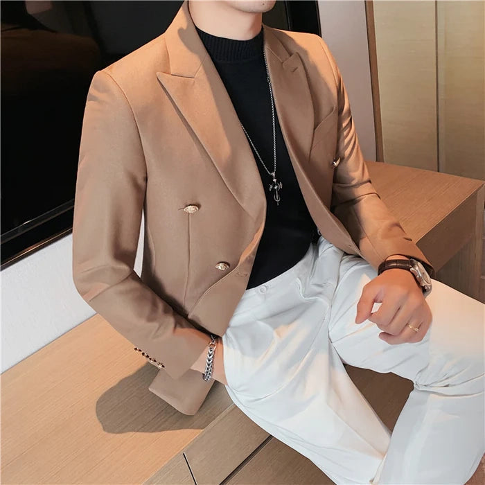 Blazer Masculino de Abotoamento Duplo Ellegance F016