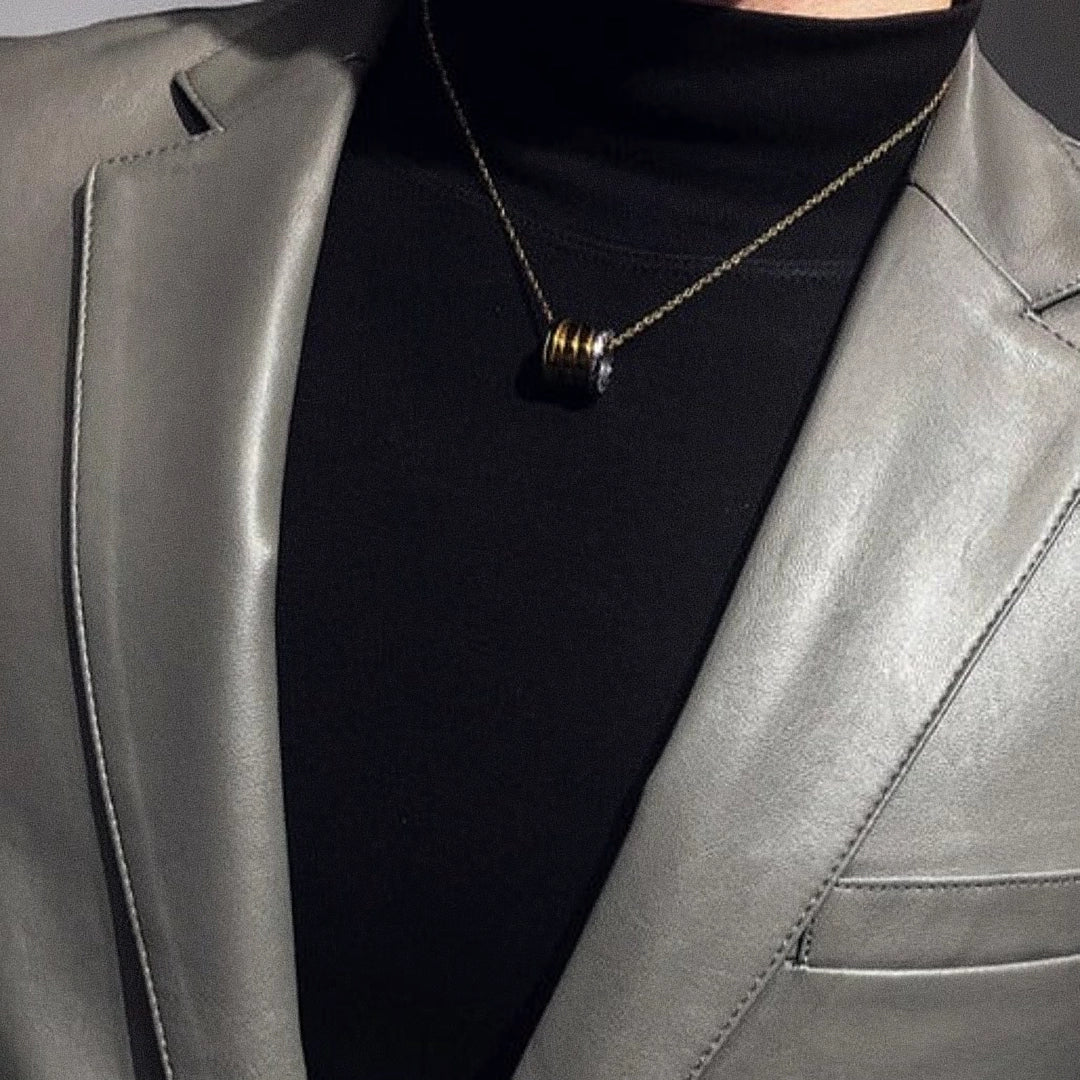 Blazer Masculino de Couro Ellegance Lancaster