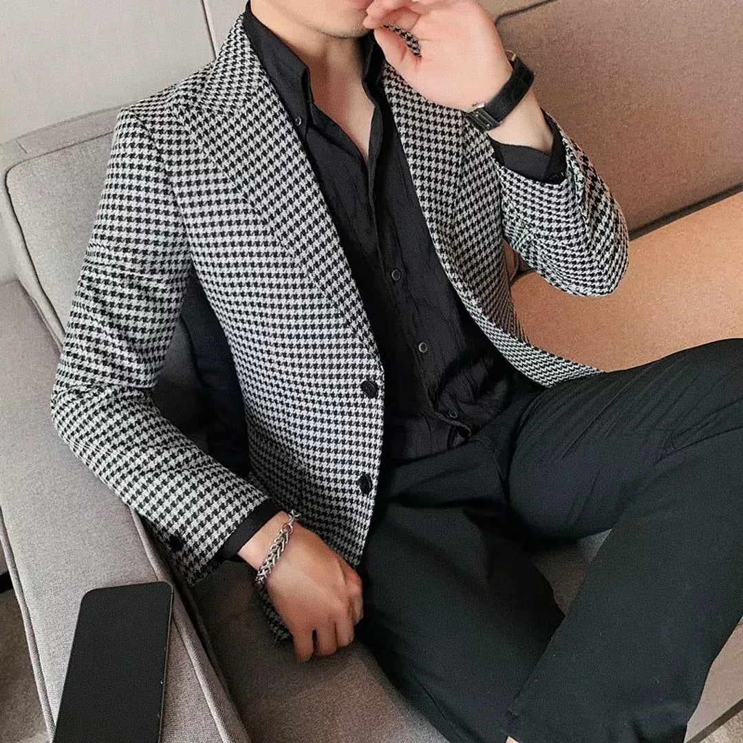 Blazer Masculino Xadrez Ellegance F019