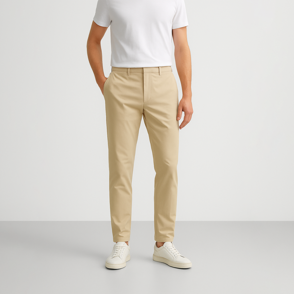 Calça Chino em Sarja Masculina Ellegance F011