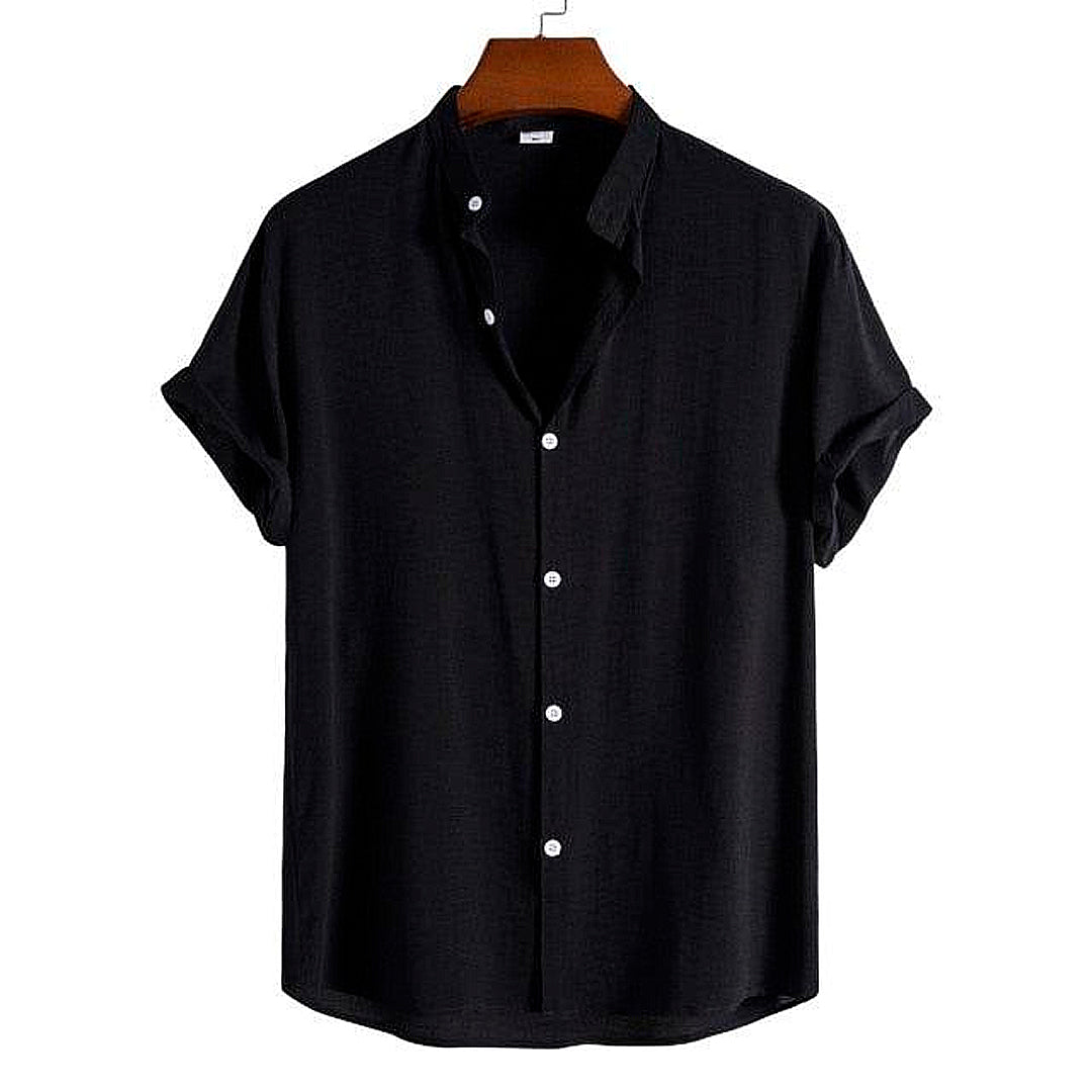 Camisa Masculina Lisa Gola Padre Ellegance Essentials