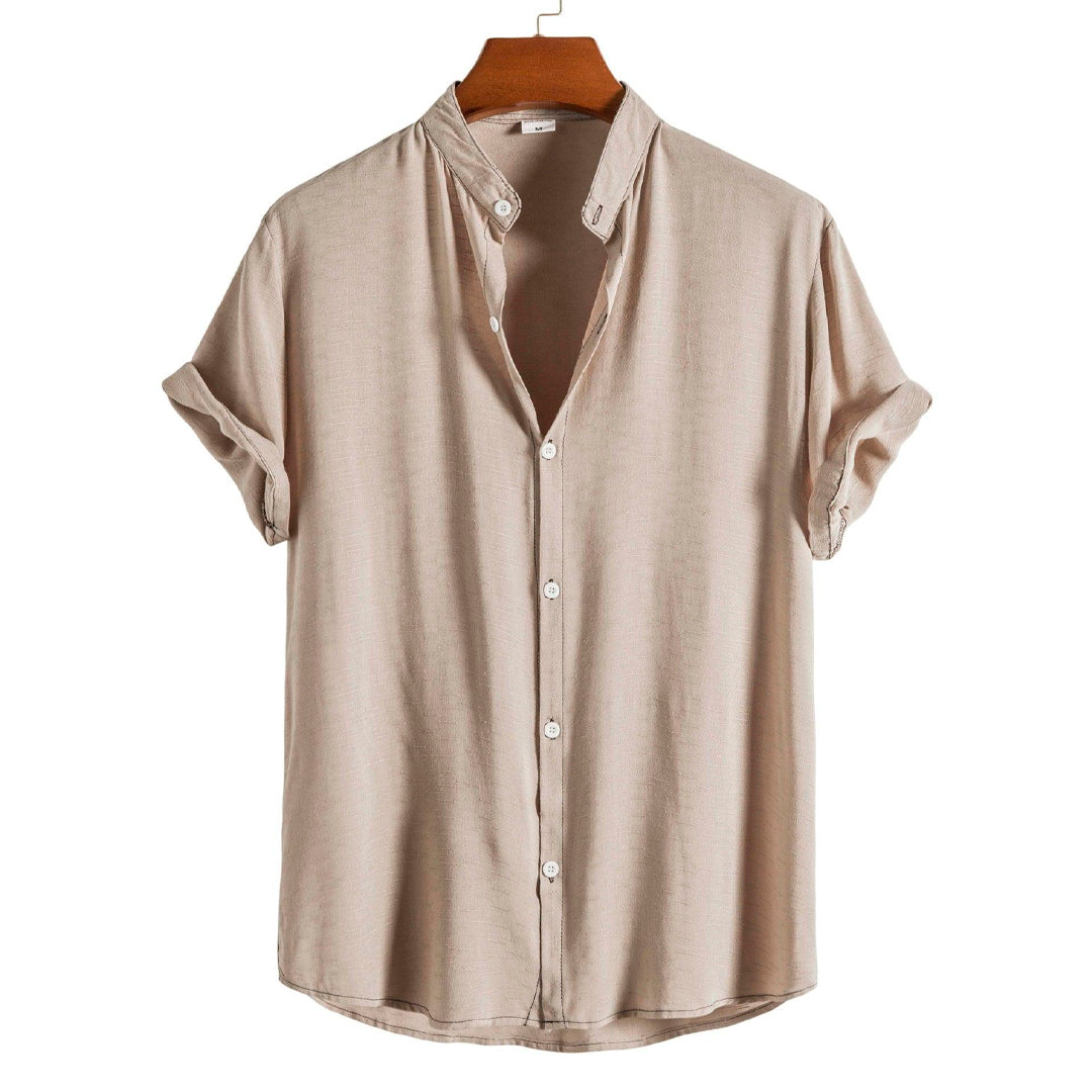 Camisa Masculina Lisa Gola Padre Ellegance Essentials