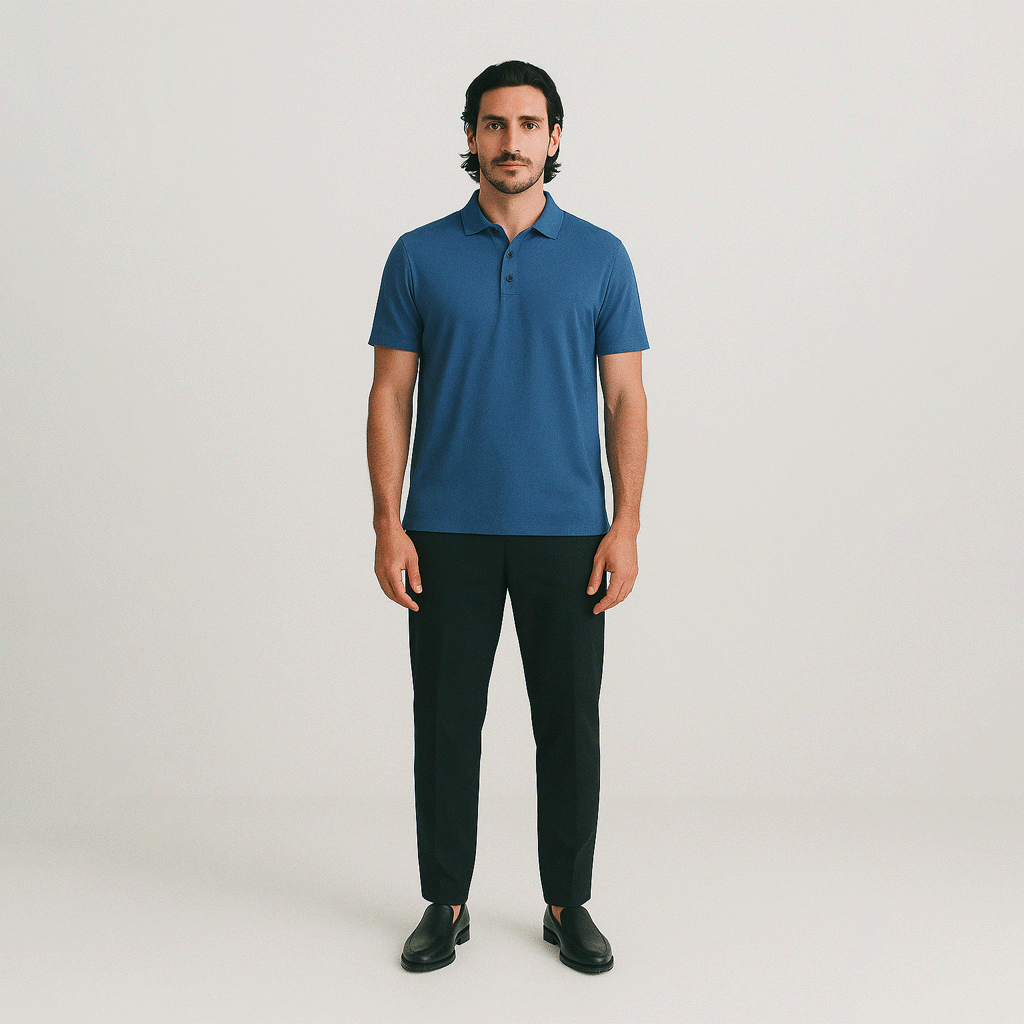Camisa Polo Masculina em Seda Gelo Ellegance
