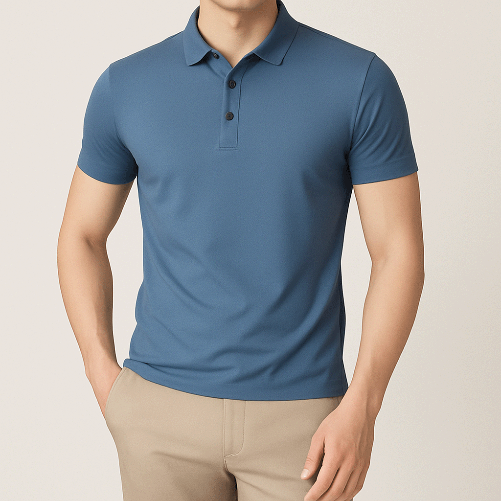 Camisa Polo Masculina em Seda Gelo Ellegance