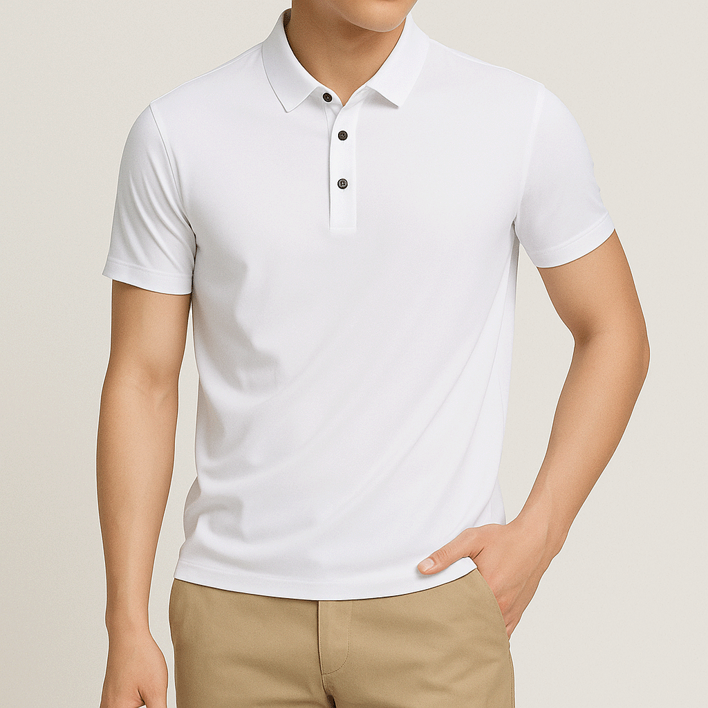 Camisa Polo Masculina em Seda Gelo Ellegance