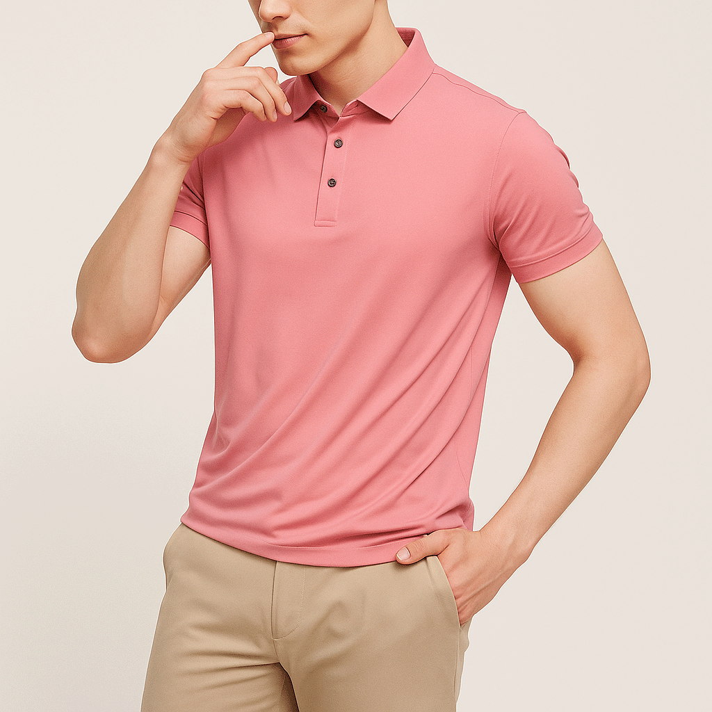 Camisa Polo Masculina em Seda Gelo Ellegance