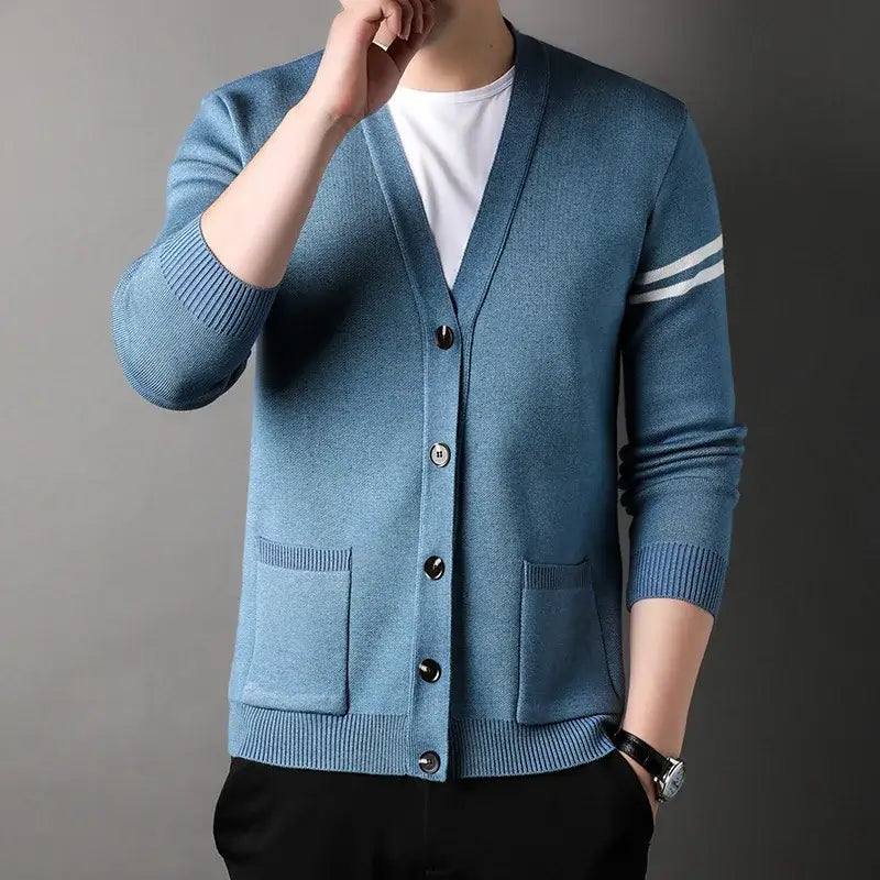 Cardigan Masculino Gola V Ellegance