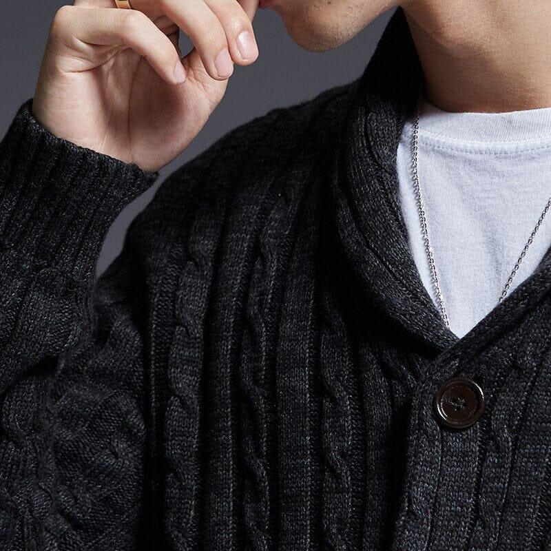 Cardigan Masculino em Algodão Pima Ellegance