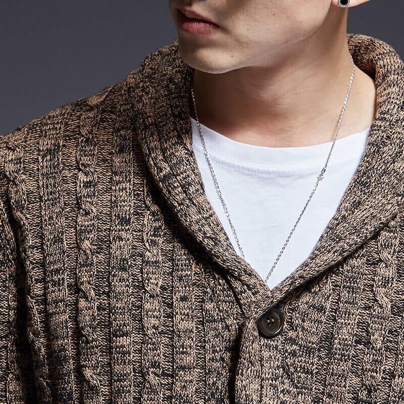 Cardigan Masculino em Algodão Pima Ellegance