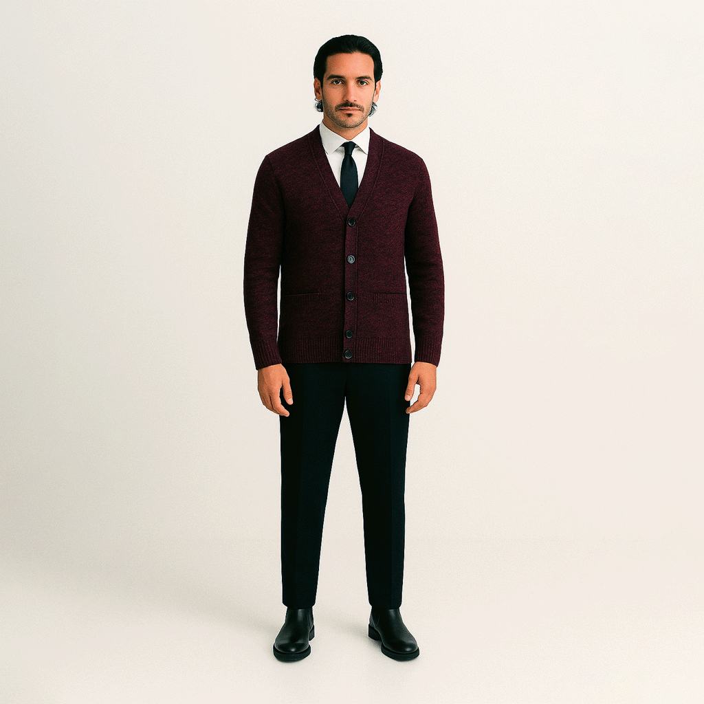 Cardigan Masculino Social Slim Ellegance