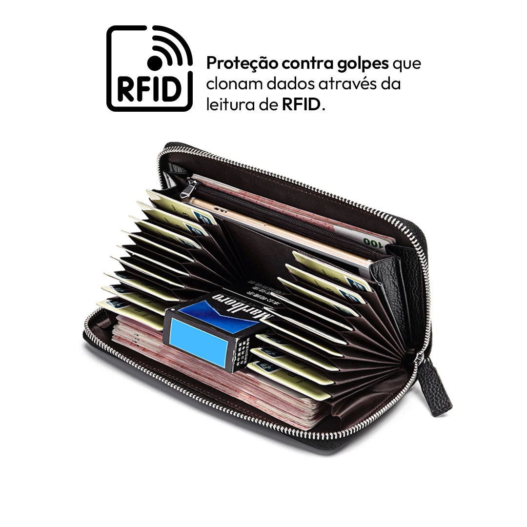 Carteira Masculina Ellegance Denim - Safepocket