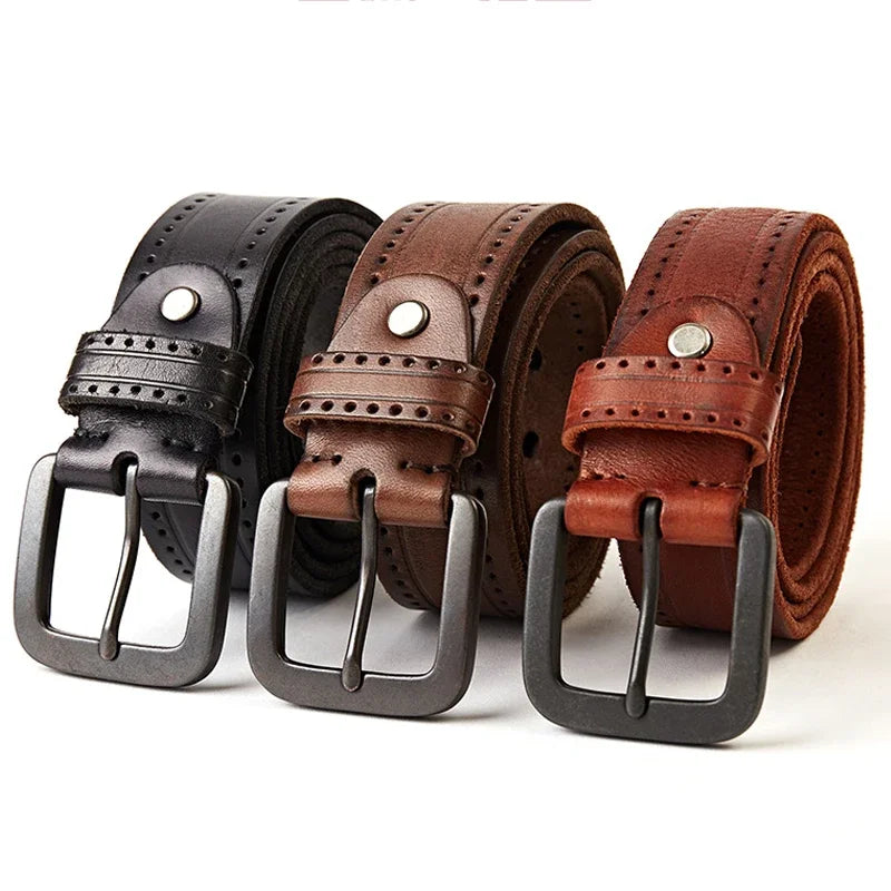 Cinto Masculino de Couro Ellegance Vintage Royal