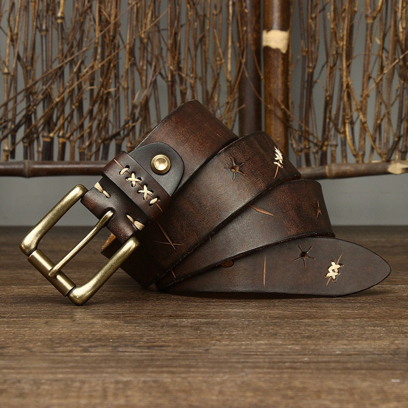 Cinto Masculino de Couro Ellegance Vintage