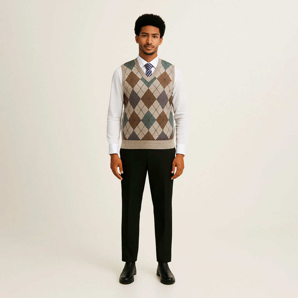 Colete Masculino Tricot Ellegance Diamond