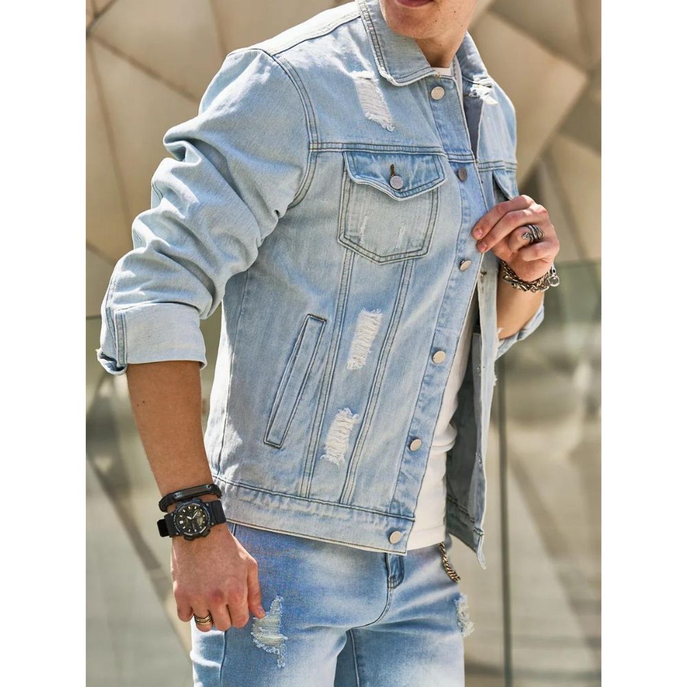 Jaqueta Jeans Masculina Ellegance Hyper