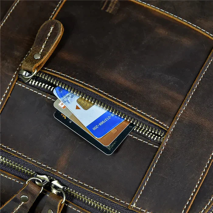 Mochila Executiva em Couro Ellegance Retrô