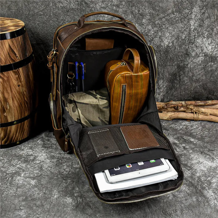 Mochila Executiva em Couro Ellegance Retrô