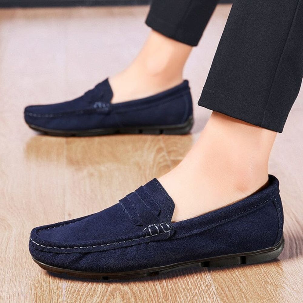 Sapato Mocassim Masculino de Camurça Ellegance