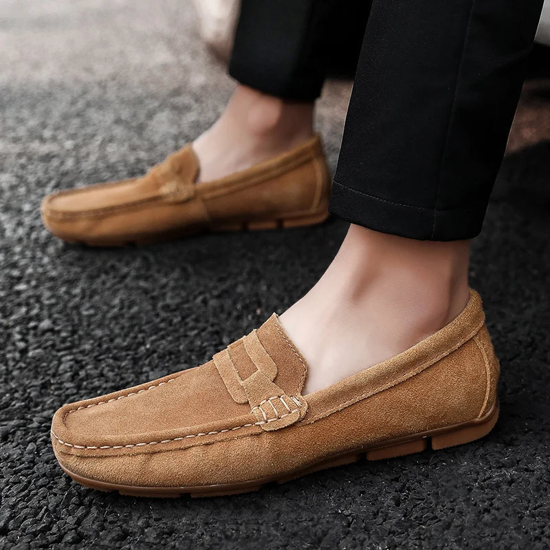Sapato Mocassim Masculino de Camurça Ellegance