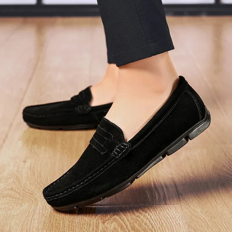 Sapato Mocassim Masculino de Camurça Ellegance