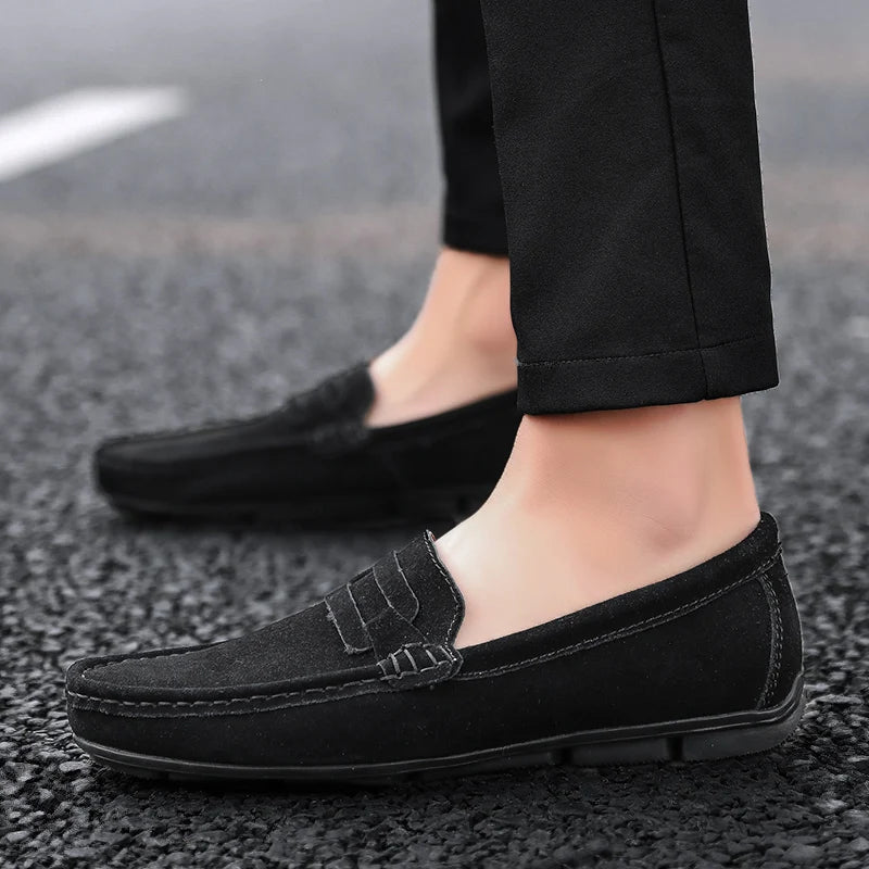 Sapato Mocassim Masculino de Camurça Ellegance