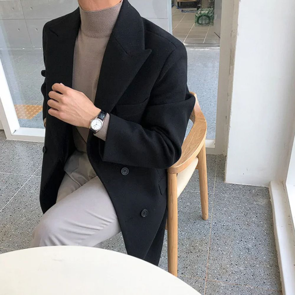 Sobretudo Masculino em Lã Ellegance Sivan