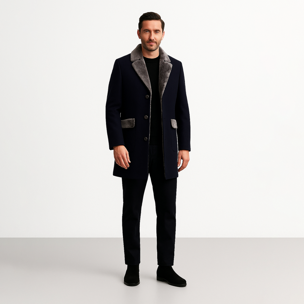 Sobretudo Masculino Com Botões Ellegance Sagan