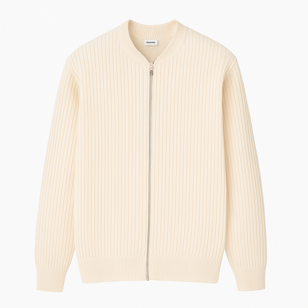 Suéter Masculino Clássico com Zíper Ellegance