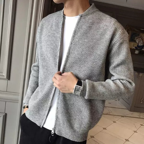 Suéter Masculino Clássico com Zíper Ellegance