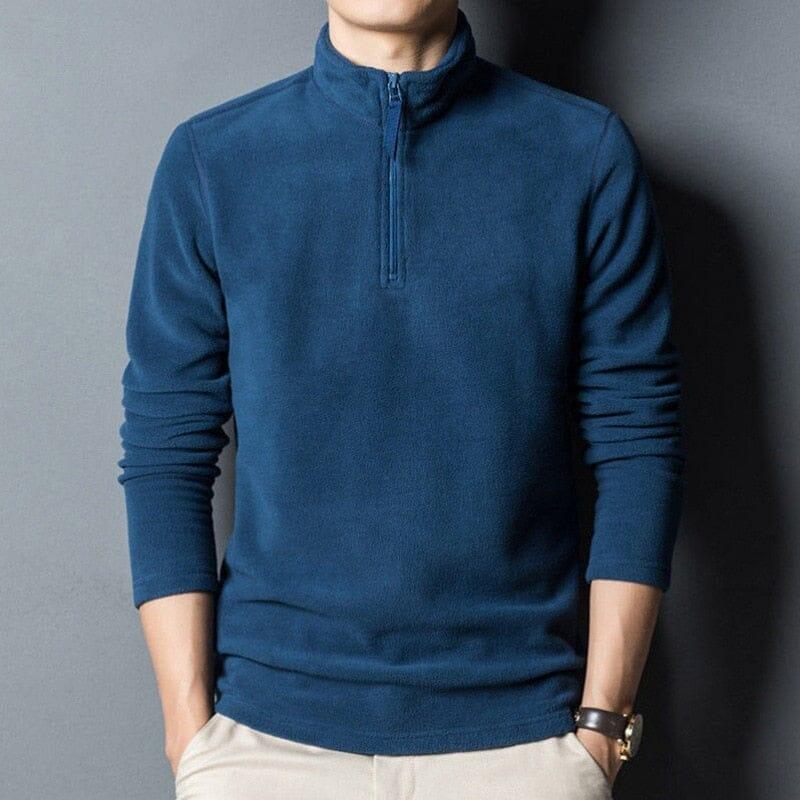 Suéter Masculino Gola Alta com Zíper Ellegance