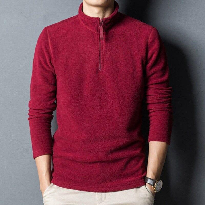 Suéter Masculino Gola Alta com Zíper Ellegance