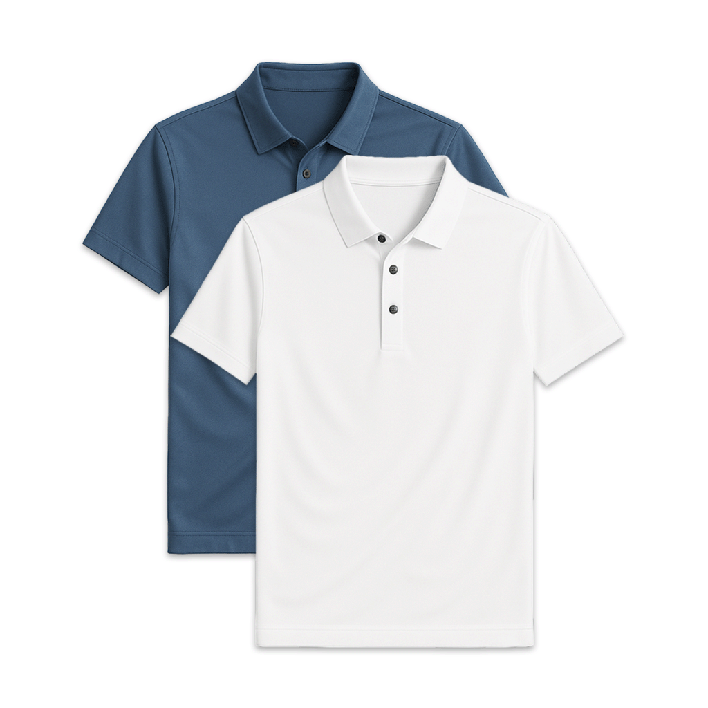 Conjunto 2 Camisas Polos em Seda Gelo Ellegance
