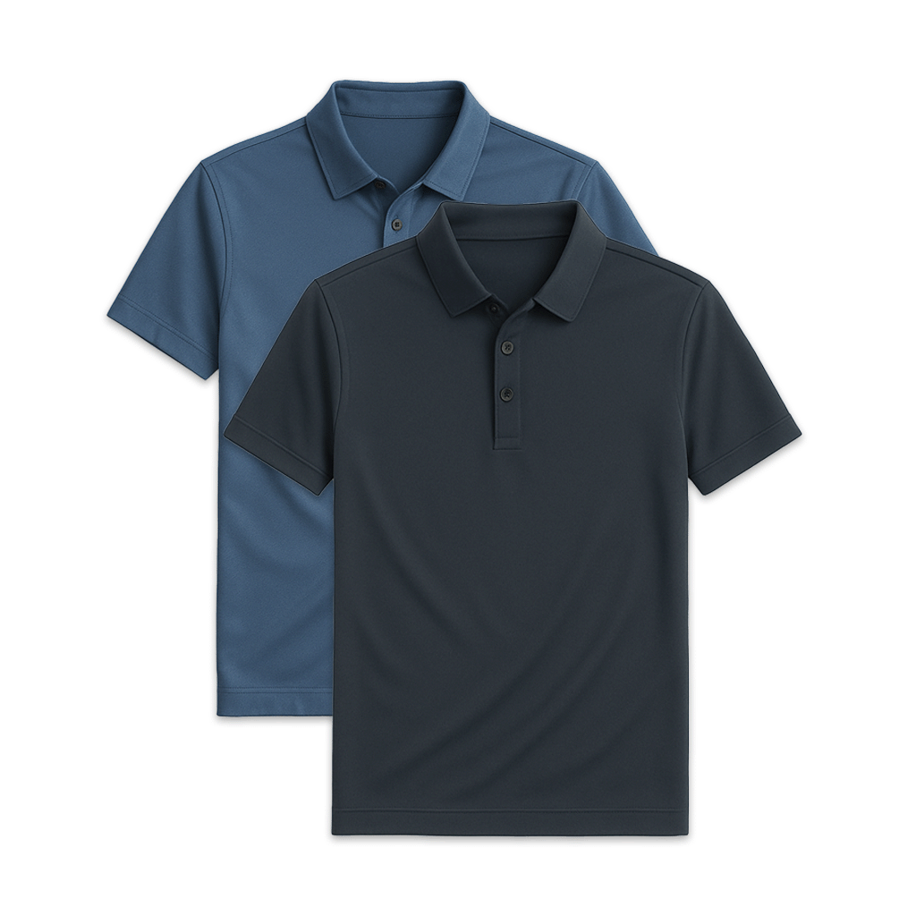 Conjunto 2 Camisas Polos em Seda Gelo Ellegance
