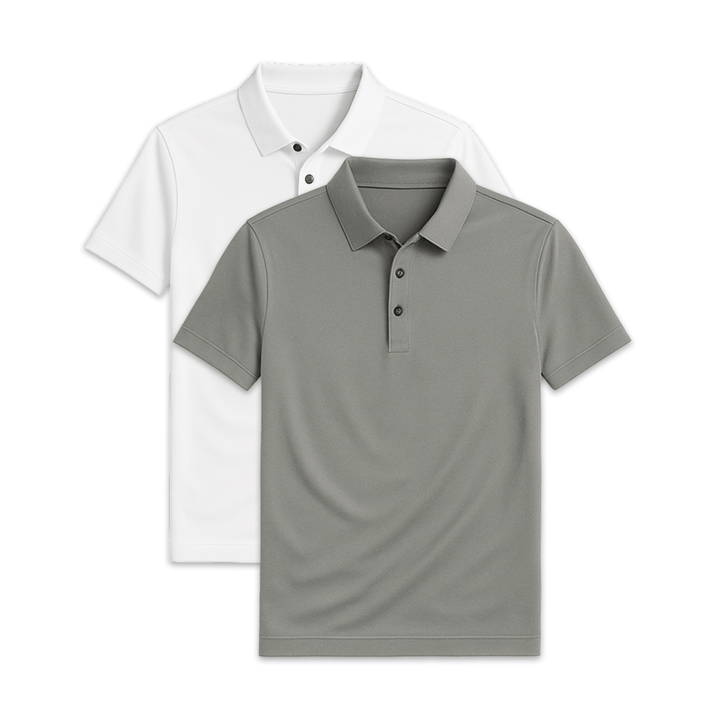 Conjunto 2 Camisas Polos em Seda Gelo Ellegance