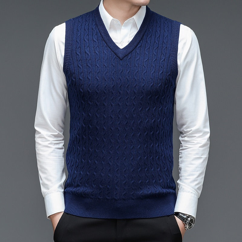 Colete Masculino de Suéter em Lã Ellegance