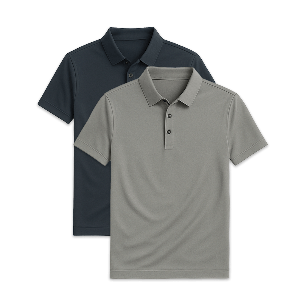 Conjunto 2 Camisas Polos em Seda Gelo Ellegance