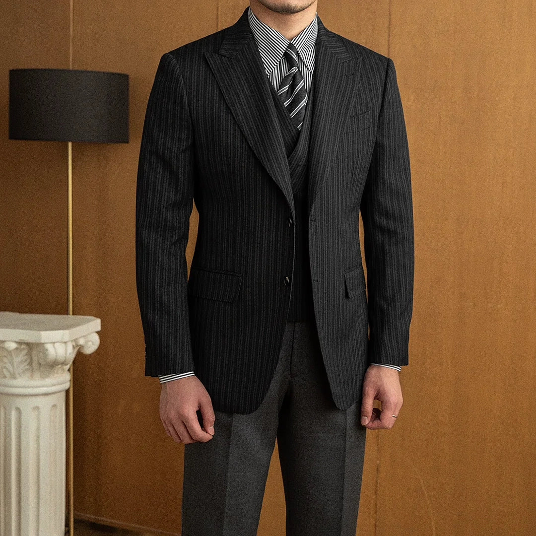 Blazer Masculino Listrado Ellegance F001