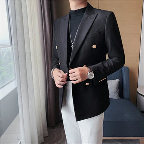 Blazer Masculino de Abotoamento Duplo Ellegance F016