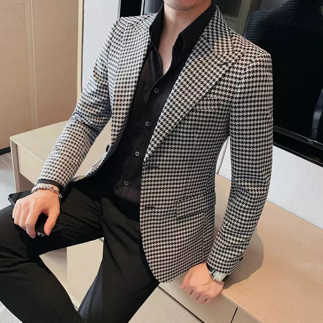 Blazer Masculino Xadrez Ellegance F019