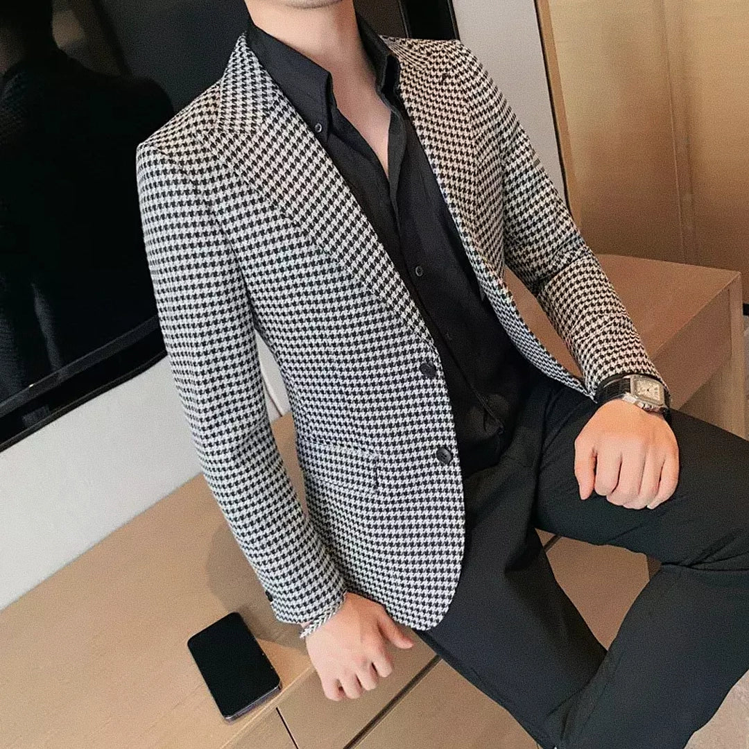 Blazer Masculino Xadrez Ellegance F019