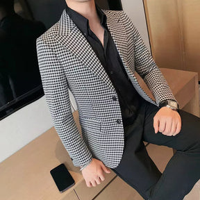 Blazer Masculino Xadrez Ellegance F019