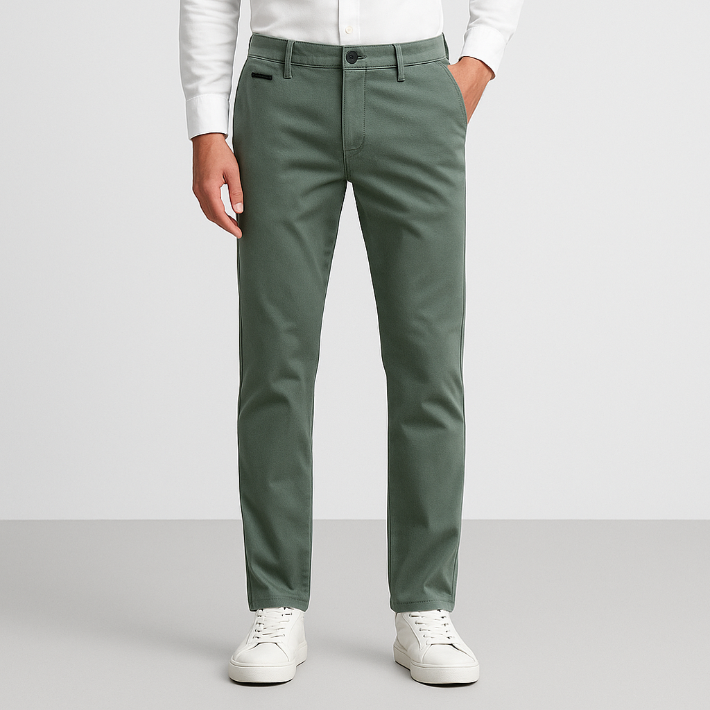 Calça Chino em Sarja Masculina Ellegance F012