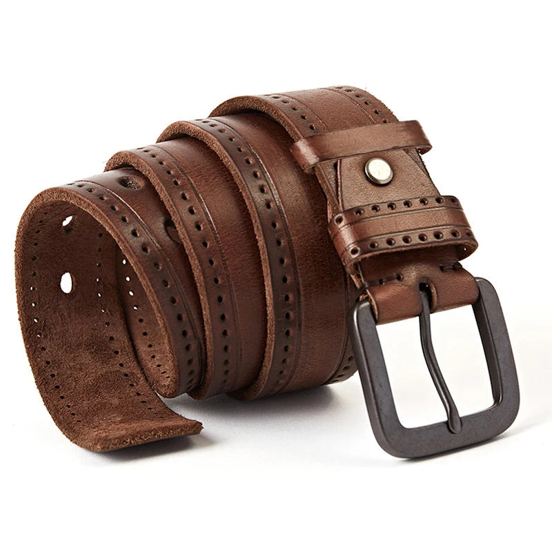 Cinto Masculino de Couro Ellegance Vintage Royal