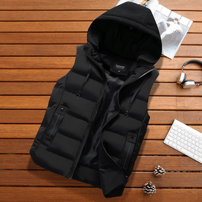 Colete Masculino Puffer Com Capuz Ellegance