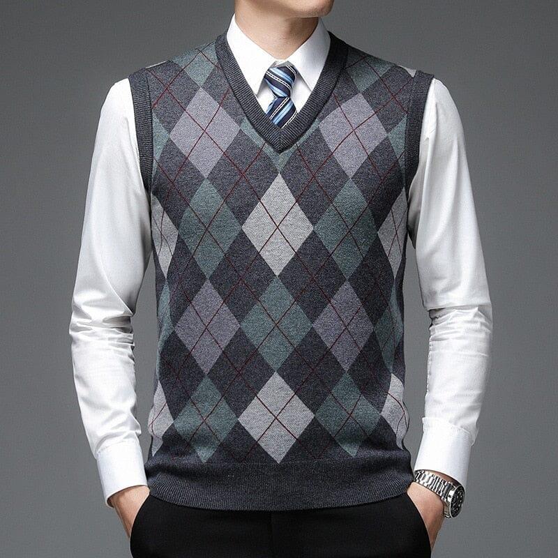 Colete Masculino Tricot Ellegance Diamond