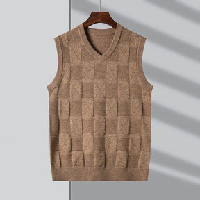 Colete Masculino Tricot Xadrez Ellegance